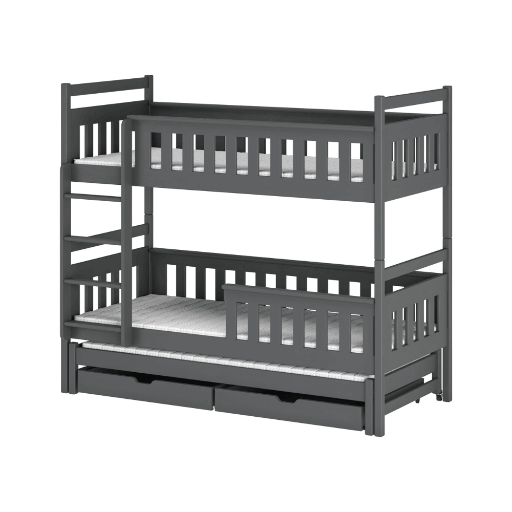 Våningssäng med stödbräda och tre sängar Kim - Bild 6