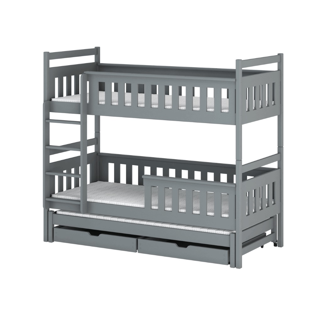 Våningssäng med stödbräda och tre sängar Kim - Bild 7