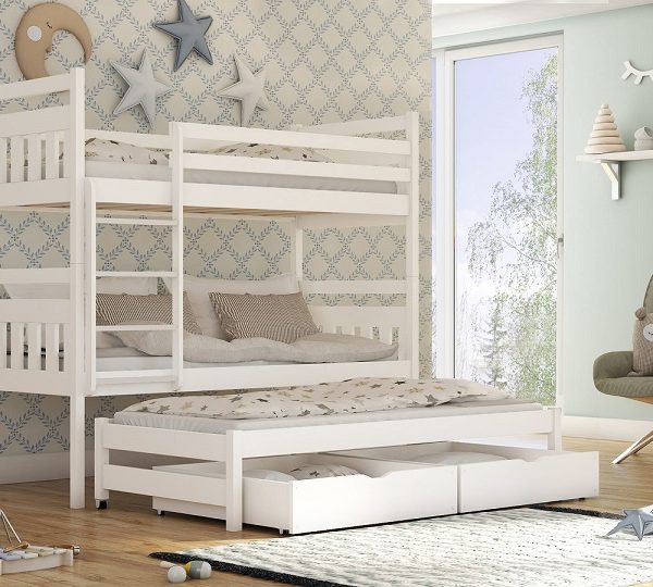 Våningssäng med tre sängar, Simon