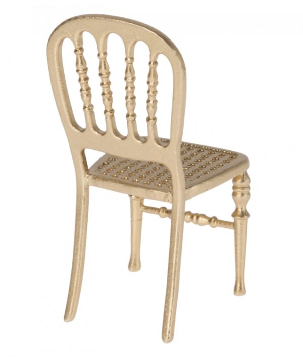 Maileg, stol Mouse, gold