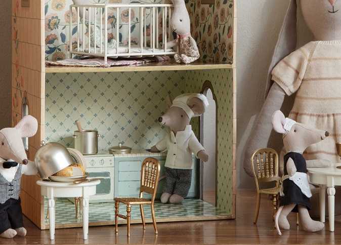 Maileg, stol Mouse, gold - Bild 4