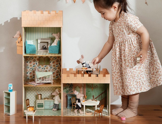 Maileg, stol Mouse, gold - Bild 3