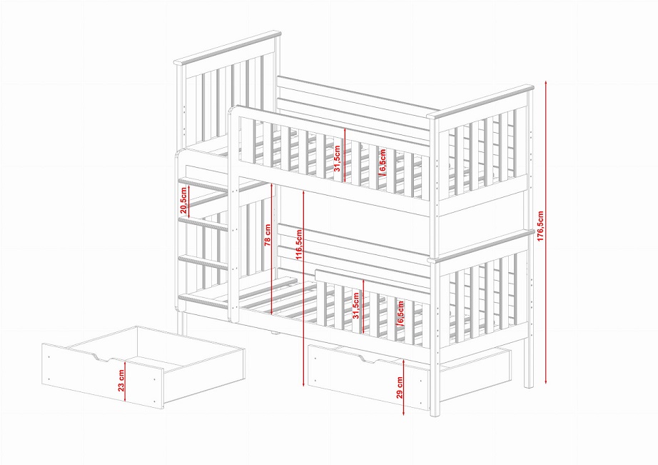 Våningssäng med stödbräda, Orion - Bild 6