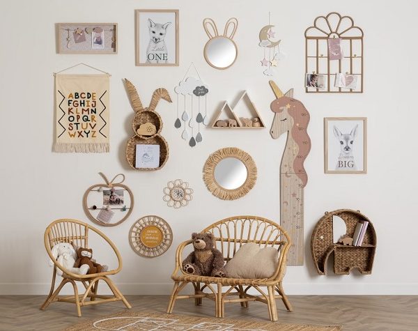 Vägghylla kanin, medium beige