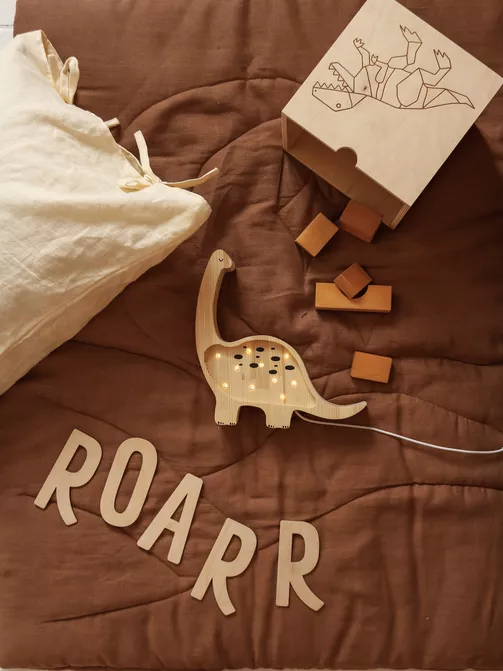 Little Lights, Nattlampa till barnrummet, Dino mini Trä - Bild 2