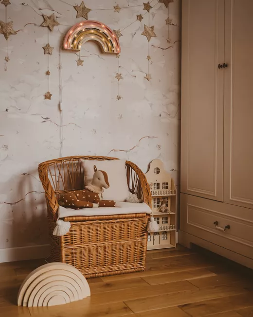 Little Lights, Nattlampa till barnrummet, Regnbåge Golden rose - Bild 3