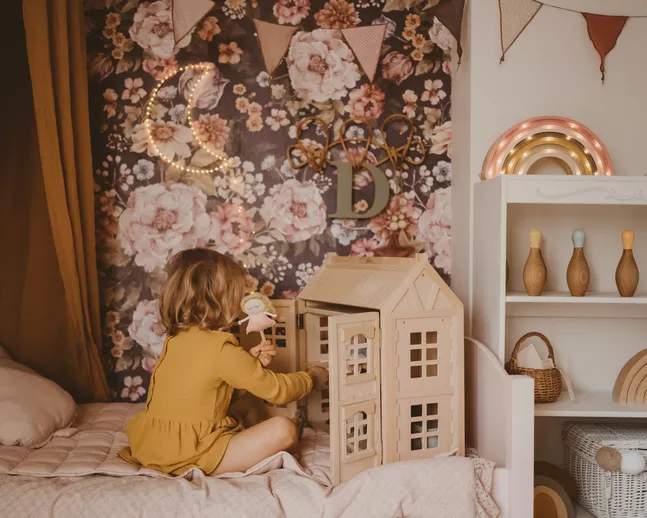 Little Lights, Nattlampa till barnrummet, Regnbåge Golden rose - Bild 4