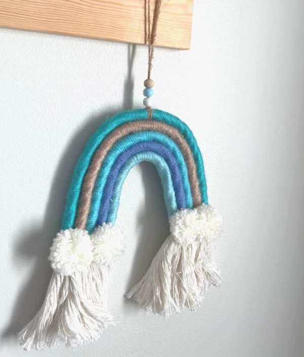 Väggdekoration regnbåge Teal Rose