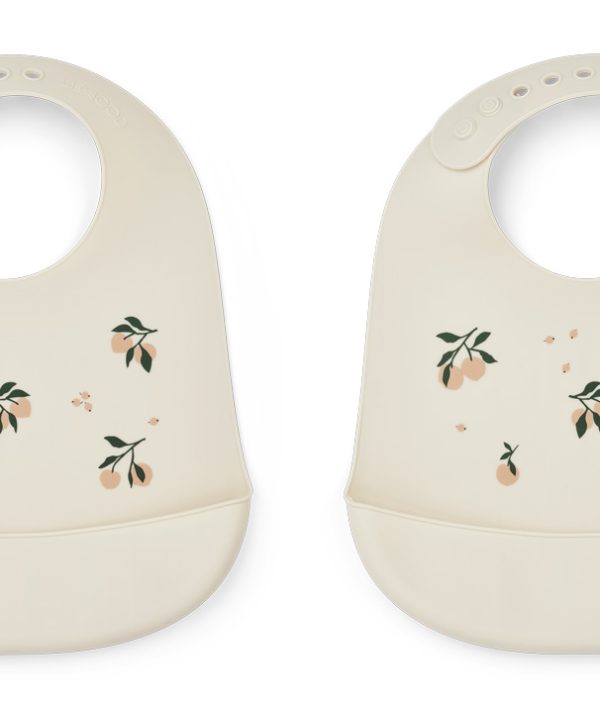 Liewood, Tilda Silikon haklapp 2-pack, Peach sea shell mix