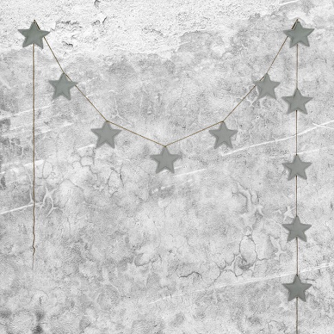 Numero 74, vimpel till barnrummet, Mini Star Silver Grey - Bild 2