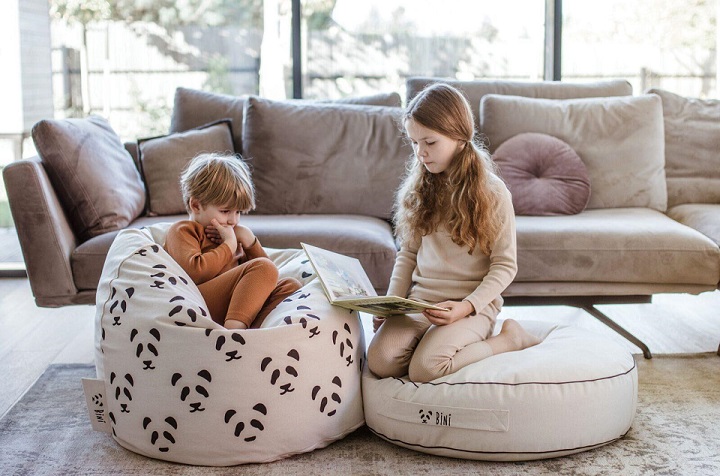 Bini saccosäck med pandas - Bild 3