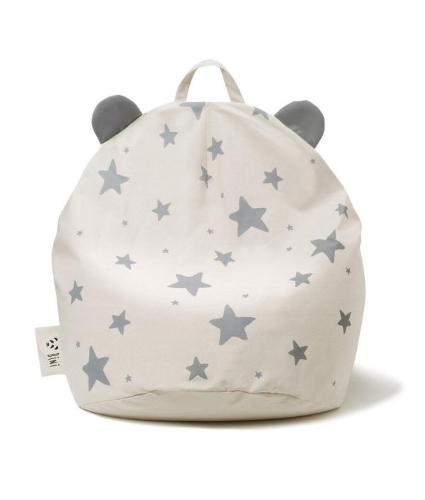 Bini saccosäck med grå stjärnor