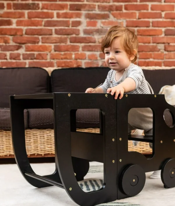 Byggbar kökspall bil, svart