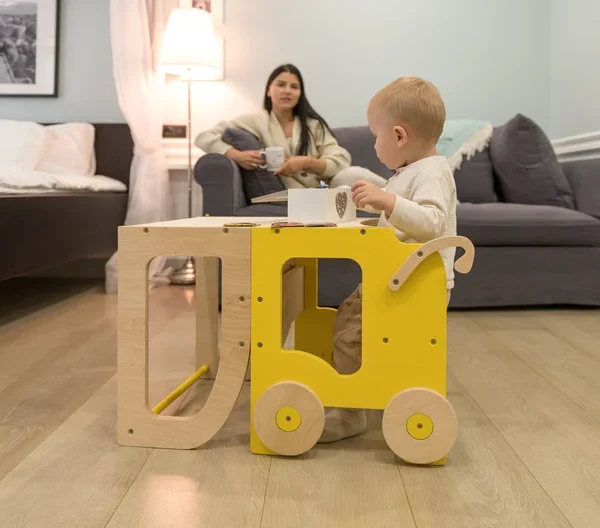 Byggbar kökspall bil, bumblebee/natur