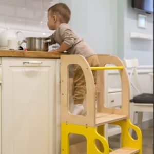 Byggbar kökspall bil, bumblebee/natur