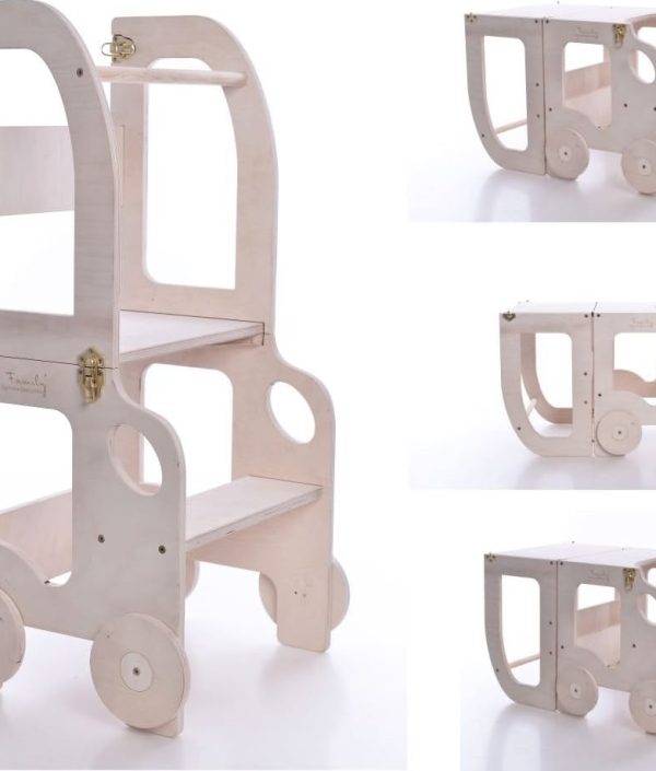 Byggbar kökspall Bil, natur