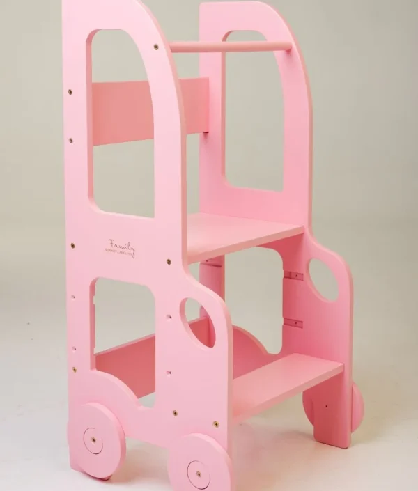 Hjälpa till pall Bil, rosa