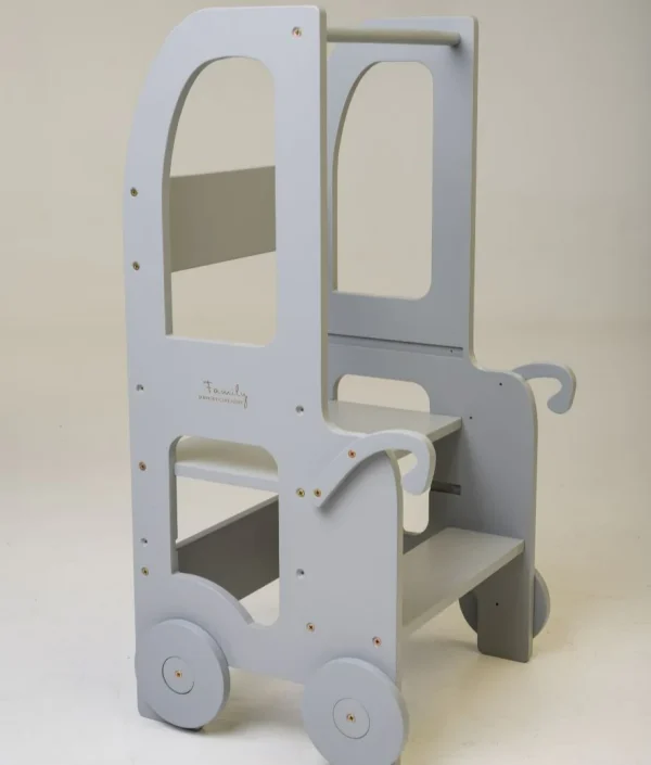 Hjälpa till pall Bil, grå