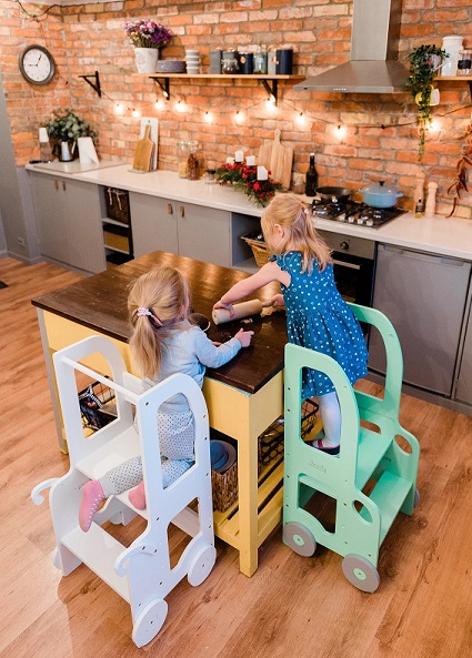 Hjälpa till pall Bil, vit - Bild 3