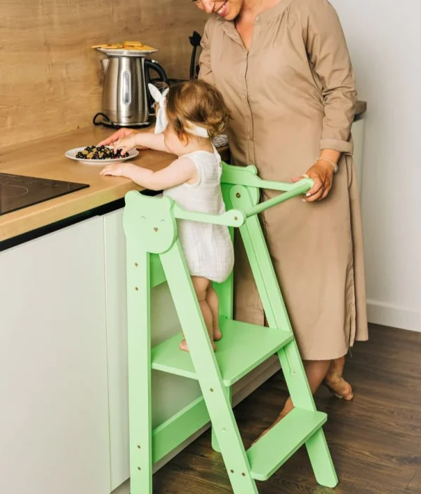 Hjälpa till pall hopfällbar, mint