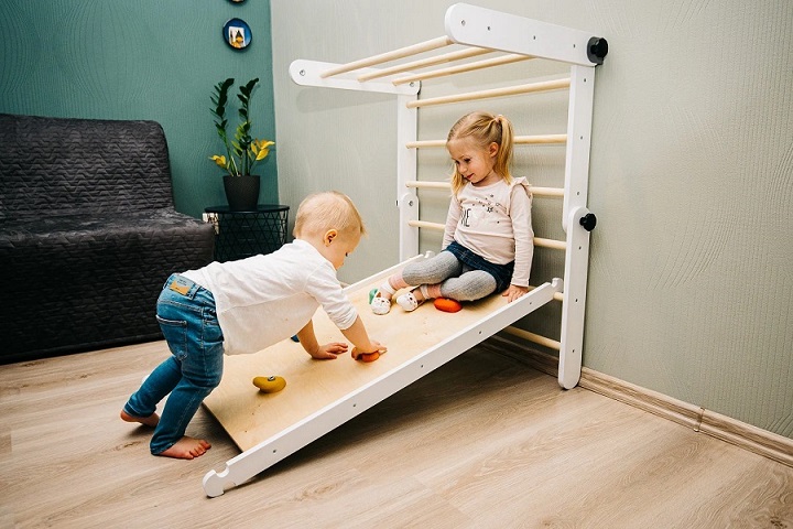 Klätterställning till barnrummet, grå - Bild 9