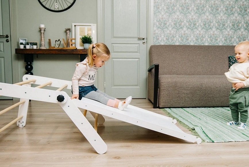 Klätterställning till barnrummet, grå - Bild 4