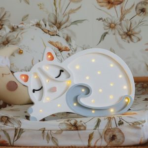 Little Lights, Nattlampa till barnrummet, Katt vit