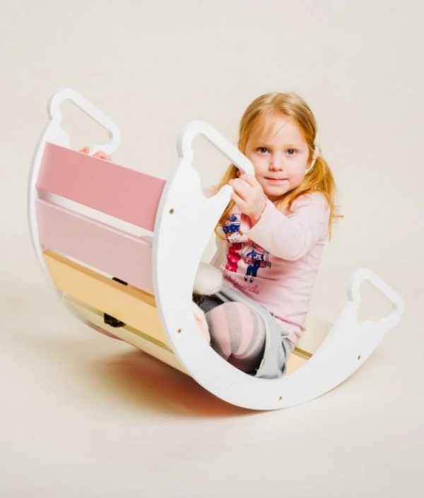 Klättergunga till barnrummet, pastell regnbåge