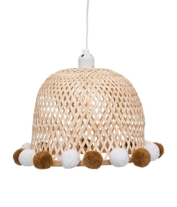 Bambu taklampa med pompom