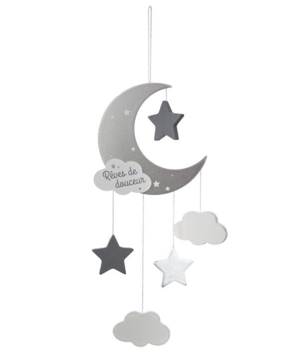 Väggdekoration grå måne