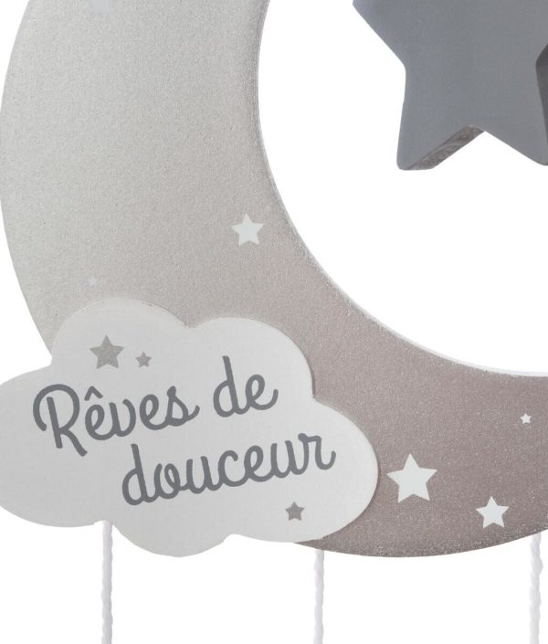 Väggdekoration grå måne