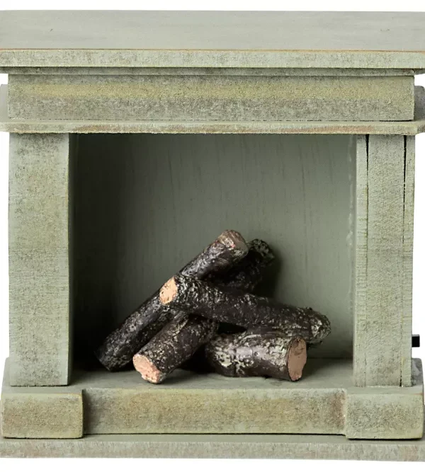 Maileg, öppen spis, vintage grön