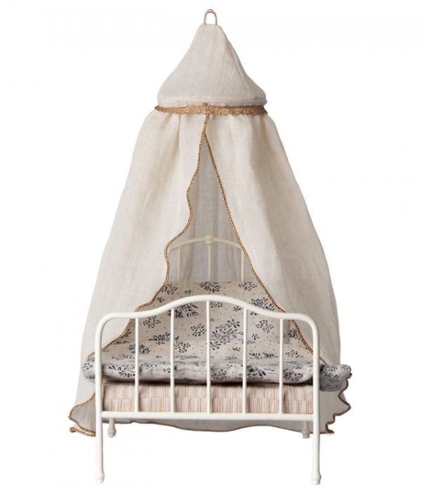 Maileg, mini sänghimmel till dockhuset, cream