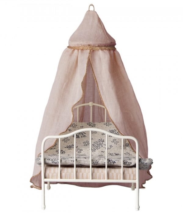 Maileg, mini sänghimmel till dockhuset, rose