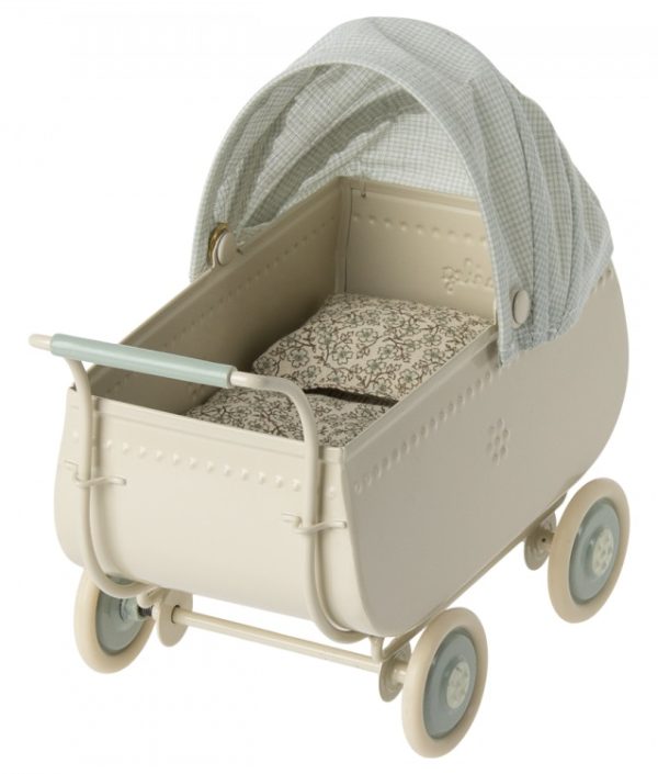 Maileg, barnvagn micro, blue