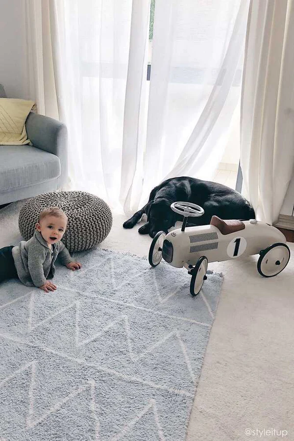 Lorena Canals matta till barnrummet 120 x 160, hippy blue - Bild 3