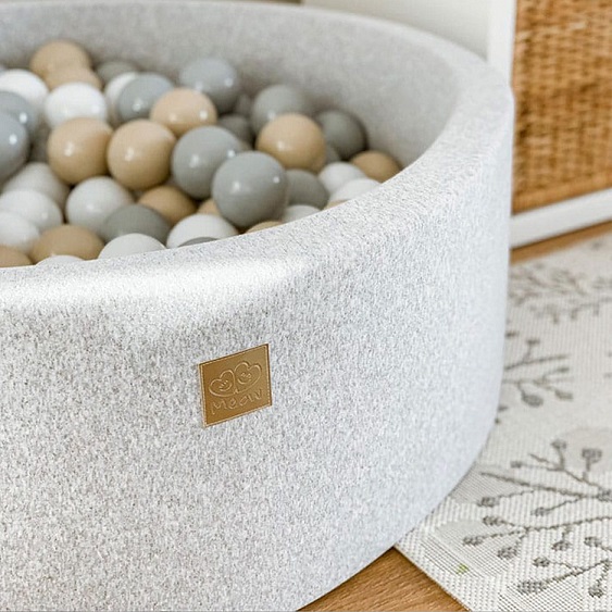 Meow, ljusgrå bollhav med 250 bollar, Safari beige - Bild 5