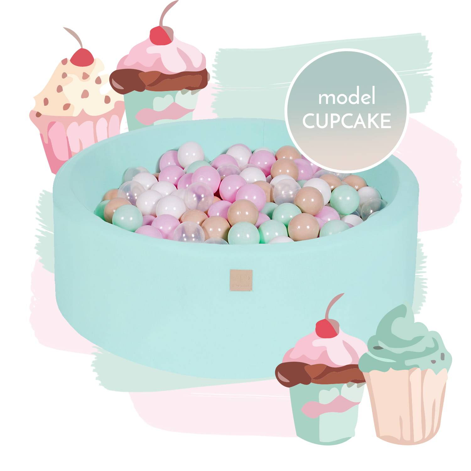 Meow, mint bollhav med 250 bollar, Cupcake - Bild 2