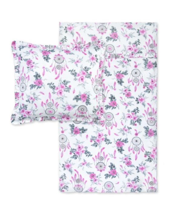 Babylove, Påslakanset pink garden juniorsäng