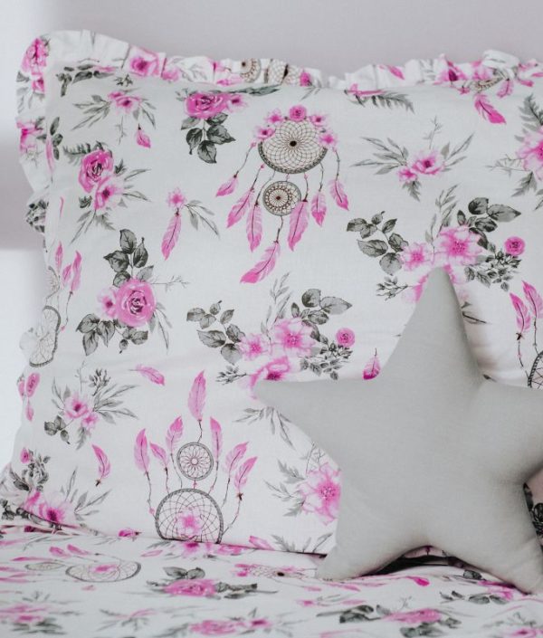 Babylove, Påslakanset pink garden juniorsäng