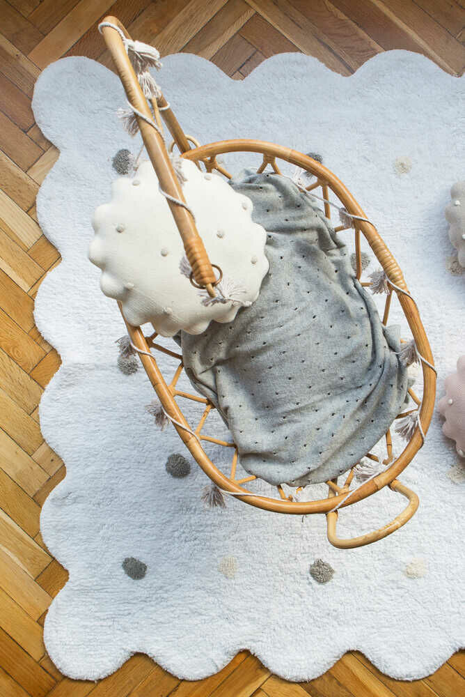 Lorena Canals matta till barnrummet 120 x 160, Galleta vit - Bild 2