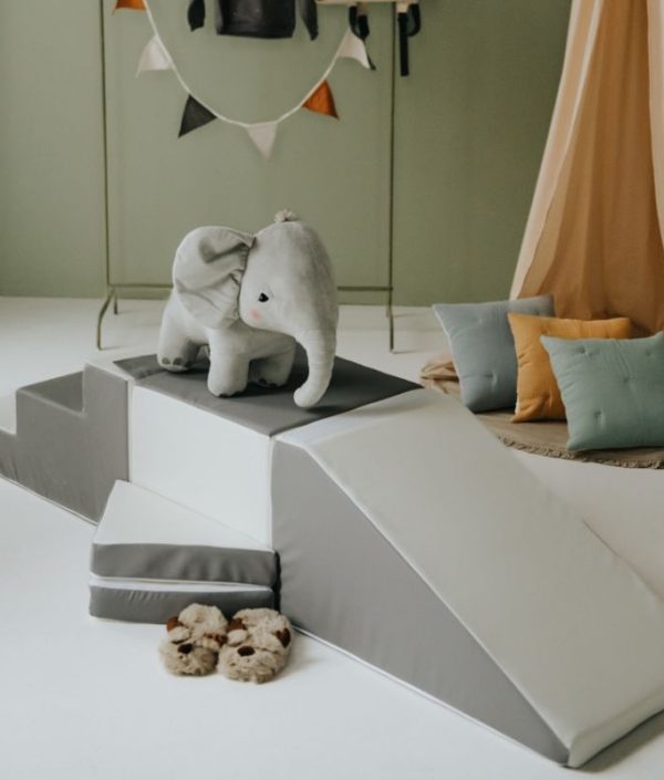 Babylove, Byggbar rutschkana vit/grå