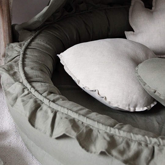 Cotton & Sweets olive junior nest i 100% linne - Bild 4