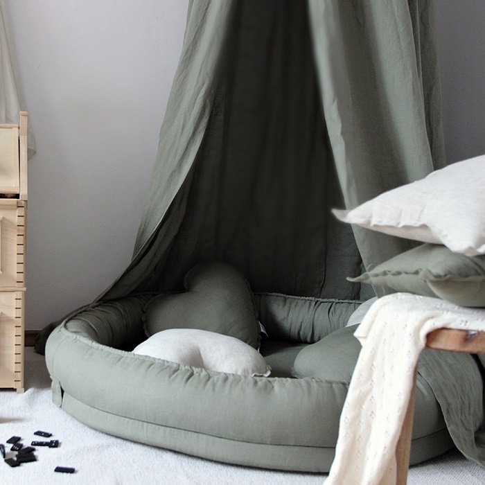 Cotton & Sweets olive junior nest i 100% linne, classic - Bild 2