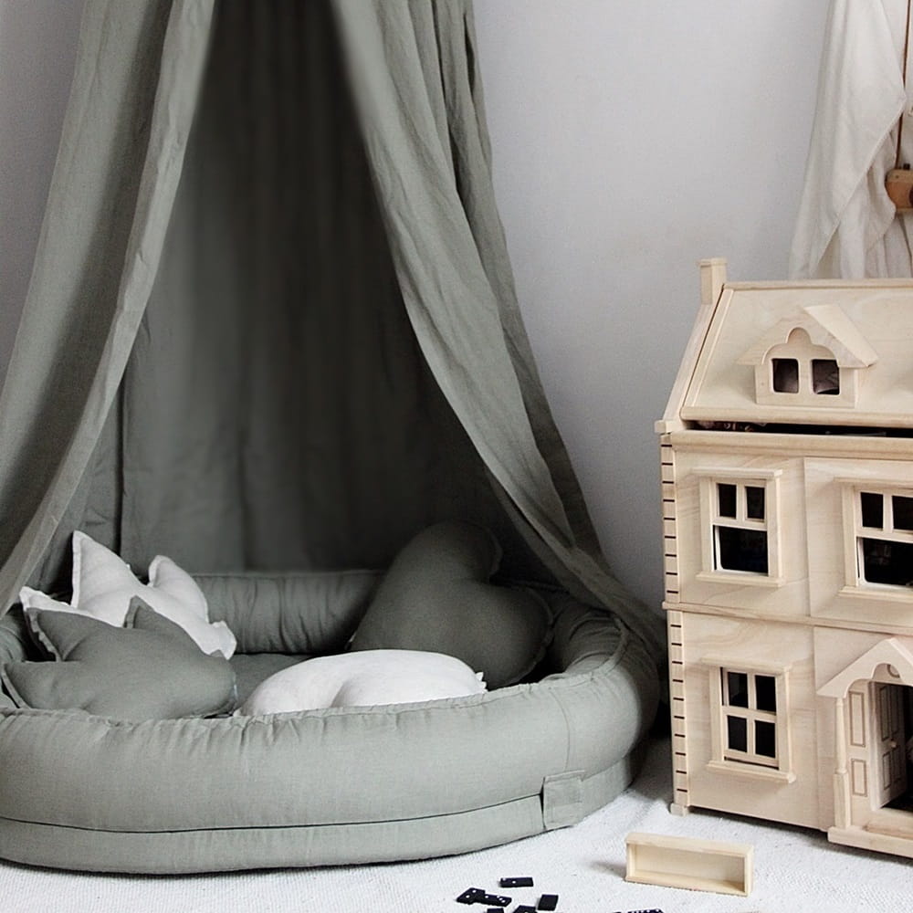 Cotton & Sweets olive junior nest i 100% linne, classic - Bild 4