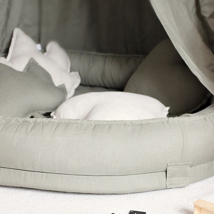 Cotton & Sweets olive junior nest i 100% linne, classic - Bild 3