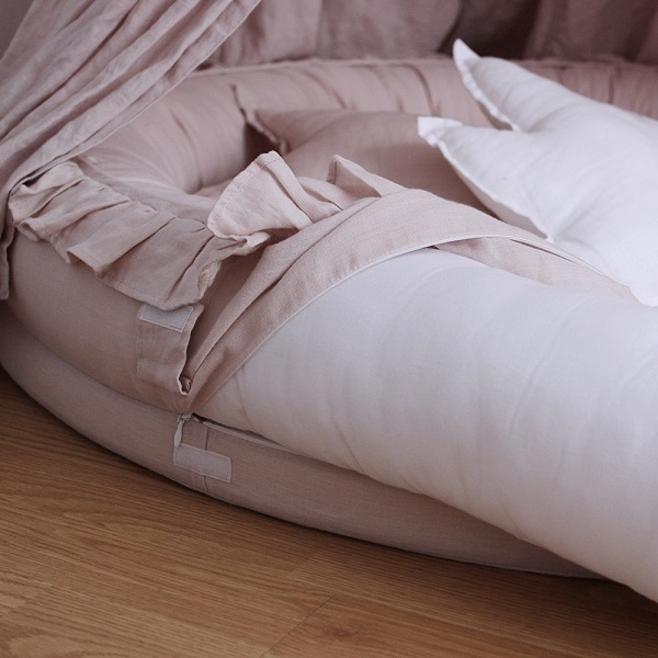 Cotton&Sweets rosa junior nest i 100% linne - Bild 11