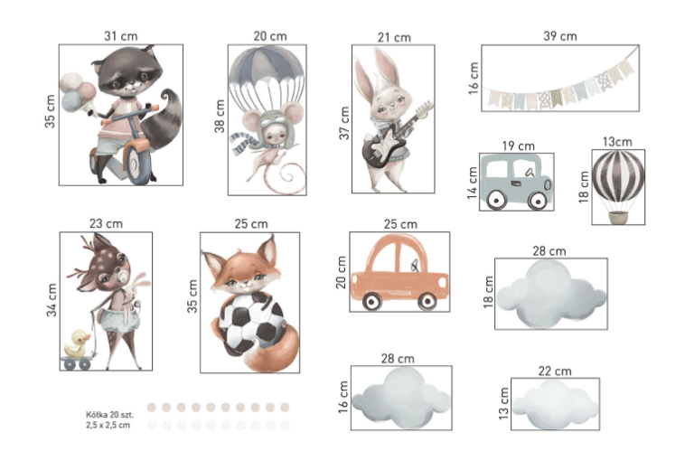 Väggklistermärke Flying friends - Bild 3