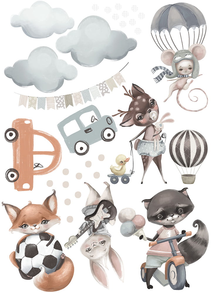 Väggklistermärke Flying friends - Bild 4