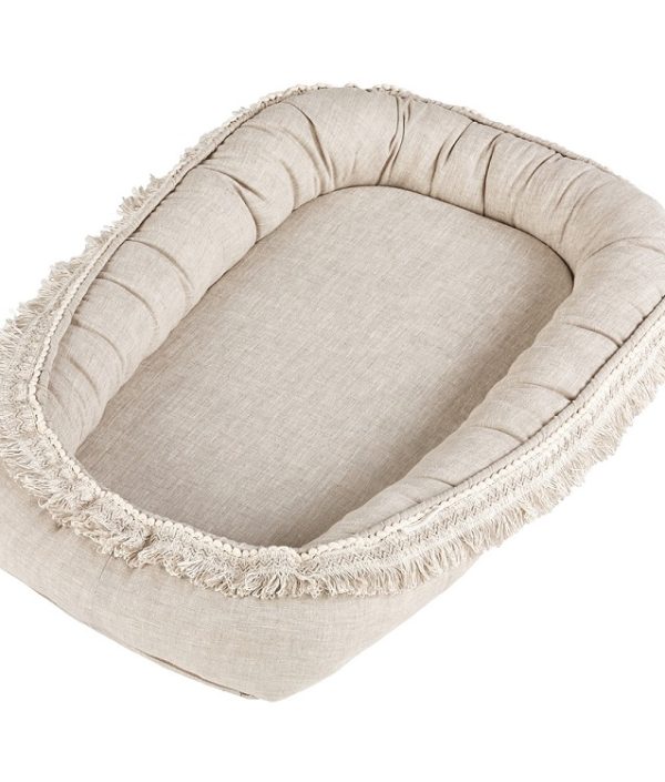 Cotton & Sweets, natur boho babynest i 100% linne